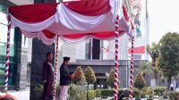Ketua MK Suhartoyo memimpin upacara Pengucapan Sumpah Gugus Tugas perselisihan hasil pemilihan umum (PHPU), di Gedung MK, Jakarta Pusat, Selasa 19/3/2024. I Ist