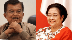 Presiden ke-5 sekaligus Ketua Umum (Ketum) PDIP Megawati Soekarnoputri dan Wakil Presiden (Wapres) ke-10 dan ke-12 RI Jusuf Kalla (JK) | Ist