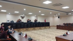Majelis Kehormatan Mahkamah Konstitusi menggelar sidang etik Hakim Konstitusi, Jakarta Pusat, Kamis, 28/3/2024 | Syahrul Baihaqi/Forum Keadilan