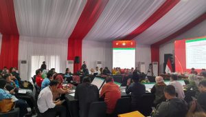 Rapat Pleno Panel B di Gedung KPU, Jakarta Pusat, Kamis, 14/3/2024 | Syahrul Baihaqi/Forum Keadilan