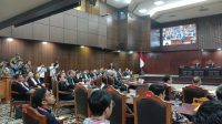 Mahkamah Konstitusi (MK) menggelar sidang pembacaan putusan sengketa perselisihan hasil pemilihan umum (PHPU) Pilpres 2024 hari ini, Senin (22/4/24) Pukul 09.00 WIB. | Syahrul Baihaqi/Forum Keadilan