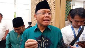 Plt Ketua Umum PPP Muhammad Mardiono usai menyambangi Kantor DPP PKB di Jakarta Pusat, Senin, 29/4/2024