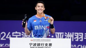Jonatan Christie juara tunggal putra Badminton Asian Championship 2024 | dok. PBSI