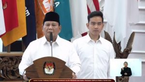 Prabowo Subianto dalam pidatonya di Kantor KPU RI, Jakarta Pusat, Rabu, 24/4/2024 | YouTube KPU RI