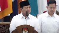 Prabowo Subianto dalam pidatonya di Kantor KPU RI, Jakarta Pusat, Rabu, 24/4/2024 | YouTube KPU RI