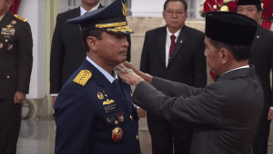 Marsekal Madya (Marsdya) M Tonny Harjono dilantik oleh Presiden Joko Widodo (Jokowi) di Istana Negara, pada Jumat, 5/4/2024. | Youtube Sekretariat Presiden