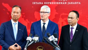 CEO Apple Tim Cook, di Istana Negara, Jakarta, Rabu, 17/4/2024. | Dok -BPMI Setpres/Vico