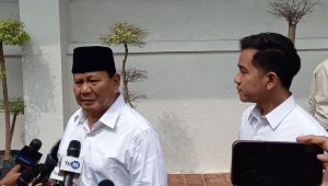 Prabowo Subianto dan Gibran Rakabuming Raka menghadiri rapat pleno terbuka pada hari ini untuk ditetapkannya sebagai Presiden dan Wakil presiden terpilih 2024 di KPU, Jakarta Pusat, Rabu, 24/4/2024 | M.Hafid/Forum Keadilan