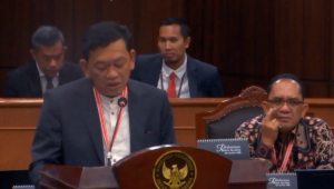 Ahli yang dihadirkan tim hukum Prabowo Subianto-Gibran Rakabuming Raka, Abdul Chair Ramadhan, dalam sidang sengketa Perselisihan Hasil Pemilihan Umum (PHPU) Pilpres 2024 di Gedung MK, Jakarta Pusat, Kamis, 4/4/2024 | YouTube Mahkamah Konstitusi