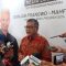 Sekjen PDIP Hasto Kristiyanto saat konferensi pers di media center TPN Ganjar-Mahfud, Menteng, Jakarta Pusat, Senin, 1/4/2024 | M. Hafid/Forum Keadilan