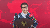 Menteri Luar Negeri (Menlu) Retno Marsudi memberikan keterangan pers di Istana Kepresidenan, Jakarta, Jumat, 26/4/2024. | Youtube Sekretariat Presiden