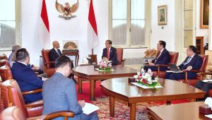 Presiden Joko Widodo (Jokowi) pada hari ini menerima kunjungan CEO Microsoft Satya Nadella di Istana Kepresidenan, Jakarta Pusat, pada Selasa, 30/4/2024. | Dok BPMI Setpres/Vico