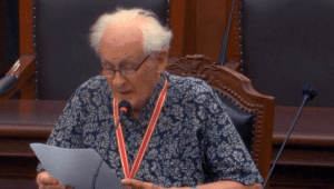 Romo Magnis dalam sidang sengketa Pilpres 2024 di Gedung MK, Selasa, 2/4/2024. | Dok. MK