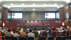 Sidang putusan sela, di Gedung MK, Selasa, 21/5/24. | Syahrul Baihaqi/Forum Keadilan