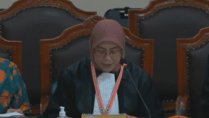 Kuasa Hukum Komisi Pemilihan Umum (KPU) Raden Liani Afrianty di sidang panel II, Gedung Mahkamah Konstitusi II, Jakarta Pusat, Selasa, 7/5/2024 | YouTube Mahkamah Konstitusi