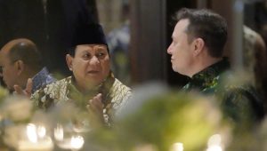 Presiden terpilih, Prabowo Subianto, bertemu dengan CEO Tesla, Elon Musk, ketika momen World Water Forum (WWF) di Bali, pada Minggu, 19/5/2024 di Balangan, Bali. | Instagram @prabowo