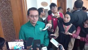 Wakil Sekjend PKB Syaiful Huda saat konferensi pers usai acara taaruf bersama bakal calon kepala daerah yang diadakan oleh PKB di Hotel Grand Syahid Jaya, Sudirman, Jakarta Pusat, Kamis, 2/5/2024. I M. Hafid/Forum Keadilan