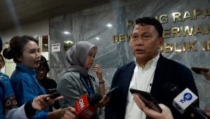 Mardani Ali Sera memberikan keterangan usai Rapat Kerja Komisi II di Gedung DPR/MPR RI, Jakarta Pusat, Rabu, 15/5/2024. I Novia Suhari/Forum Keadilan
