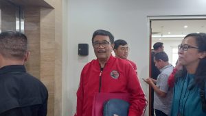 Ketua DPP PDIP Djarot Syaiful Hidayat usai konferensi pers di Kantor DPP PDIP, Mentang, Jakarta Pusat, Kamis, 16/5/2024. | M.Hafid/Forum Keadilan