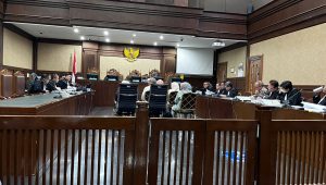 Dirjen Perkebunan Andi Nur Alamsyah saat memberikan keterangan di kasus dugaan pemerasan dan gratifikasi eks Menteri Pertanian (Mentan) Syahrul Yasin Limpo, di Pengadilan Tipikor Jakarta Pusat, Senin 20/5/2024. I Merinda Faradianti/Forum Keadilan