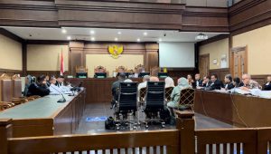Sekretaris Badan Karantina Kementan Wisnu Haryana saat memberikan keterangan di kasus dugaan pemerasan dan gratifikasi di lingkungan Kementan, di Pengadilan Tipikor Jakarta Pusat, Senin 20/5/2024 I Merinda Faradianti/ Forum Keadilan