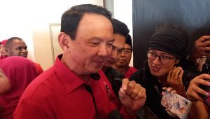 Mantan Gubernur DKI Jakarta sekaligus Politikus PDIP Basuki Tjahaja Purnama atau Ahok usai gelaran Rakernas Partainya di Ancol, Jakarta Utara, Minggu, 26/5/2024. | M.Hafid/Forum Keadilan