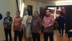 Mantan Ketua LPSK Hasto Atmojo Suroyo (kanan kedua) di Kantor LPSK, Jakarta Timur, Rabu, 22/5/2024 | Novia Suhari/Forum Keadilan