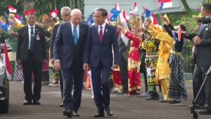 Presiden Joko Widodo (Jokowi) menerima kunjungan kenegaraan Gubernur Jenderal Australia David Hurley di Istana Kepresidenan Bogor, Jumat, 17/5/2024. | YouTube Sekretariat Presiden