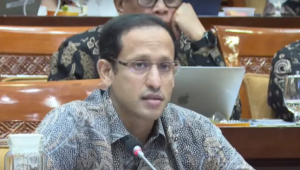 Menteri Pendidikan, Kebudayaan, Riset, dan Teknologi (Mendikbudristek) Nadiem Anwar Makarim dalam rapat kerja bersama Komisi X DPR RI di Kompleks Parlemen, Jakarta, Selasa, 21/5/2024. | YouTube DPR RI