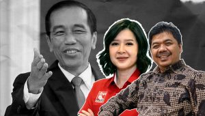 Ilustrasi Presiden Joko Widodo (Jokowi), Grace Natalie dan uri Ardiantoro | Rahmad Fadjar Ghiffari/Forum Keadilan