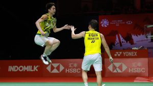 Ganda putra Indonesia Kevin Sanjaya Sukamuljo