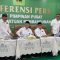 Plt Ketua Umum PPP Muhamad Mardiono bersama jajaran tim hukum PPP saat konferensi pers di Kantor DPP PPP, Menteng, Jakarta Pusat, Rabu, 22/5/2024 | M. Hafid/Forum Keadilan