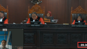 Beberapa pemohon di sidang panel III pada sengketa Pileg 2024 melakukan persidangan secara daring | YouTube Mahkamah Konstitusi