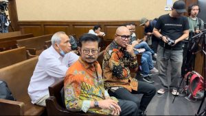 Mantan Menteri Pertanian Syahrul Yasin Limpo (SYL) di Pengadilan Tindak Pidana Korupsi (Tipikor) pada Pengadilan Negeri (PN) Jakarta Pusat, Senin, 24/6/2024 | Merinda Faradianti/Forum Keadilan