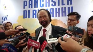 Ketua Umum NasDem Surya Paloh saat ditemui di Gedung DPR/MPR RI, Senayan, Jakarta Pusat, Senin, 24/6/2024 I M. Hafid/Forum Keadilan