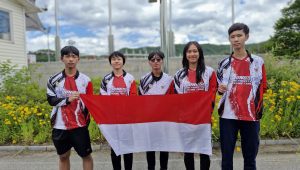 Atlet sepatu roda freestyle Indonesia (Muhammad Farrel Irawan, Cannia Krudick Tsamamarifa, Daniel Gasita, Bintang Asthagina Alesha, Zoe Alexander) di ajang "2024 Chuncheon World Inline Freestyle Cup" yang diselenggarakan di Chuncheon, Korea Selatan. | Ist