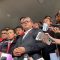Sekjen PDIP Hasto Kristiyanto memberikan keterangan di Polda Metro Jaya, Jakarta Selatan, Selasa, 4/6/2024. I Ari Kurniansyah/Forum Keadilan