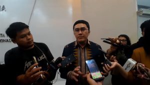 Juru Bicara Demokrat, Herzaky Mahendra, saat dimintai keterangan oleh wartawan, di Kementerian ATR/BPN, Jakarta Selatan, Jumat, 7/6/24. | Novia Suhari/Forum Keadilan
