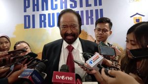 Ketua Umum NasDem Surya Paloh saat ditemui di Gedung DPR/MPR RI, Senayan, Jakarta Pusat, Senin, 24/6/2024. I M. Hafid/Forum Keadilan