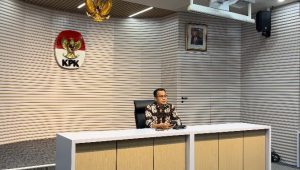 Kabag Pemberitaan KPK RI Ali Fikri saat memberikan keterangan kepada media di gedung Merah Putih KPK RI, Jakarta Selatan, Selasa, 4/6/2024 | Ari Kurniansyah/Forum Keadilan