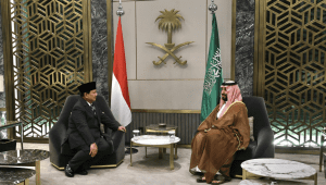 Menteri Pertahanan (Menhan) dan Presiden terpilih RI Prabowo Subianto menemui Putra Mahkota sekaligus Perdana Menteri Arab Saudi Pangeran Mohammed bin Salman (MBS) bin Abdulaziz Al Saud di Jeddah, Arab Saudi, Rabu, 12/6/2024. | Dok - Biro Humas Setjen Kemhan