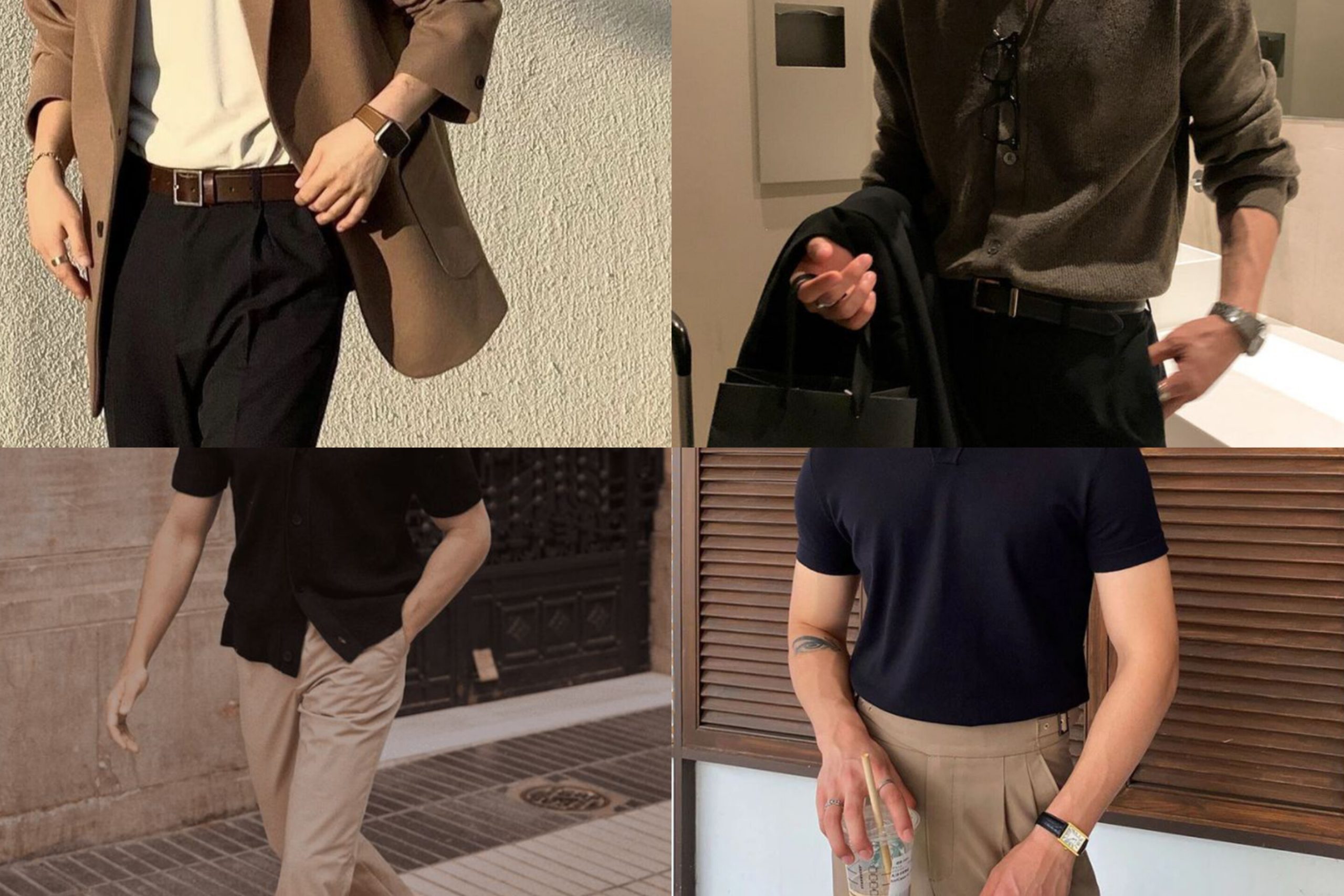 Khaki x black