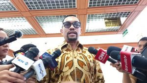 Bendahara Umum Partai NasDem Ahmad Sahroni saat ditemui di Gedung DPR RI, Senayan, Jakarta Pusat, Rabu, 5/6/2024 | M. Hafid/Forum Keadilan