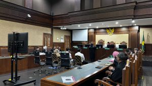 Sidang perdana kasus korupsi pengadaan sistem proteksi Tenaga Kerja Indonesia (TKI) di Kementerian Tenaga Kerja dan Transmigrasi (Kemenakertrans) di Pengadilan Tipikor Jakarta Pusat, Kamis, 13/6/2024 | Merinda Faradianti/Forum Keadilan