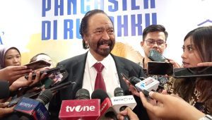 Ketua Umum NasDem Surya Paloh saat ditemui di Gedung DPR/MPR RI, Senayan, Jakarta Pusat, Senin, 24/6/2024 I M. Hafid/Forum Keadilan