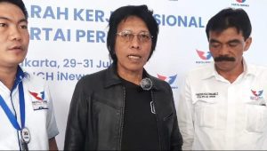 Ketua Tim Pemenangan Pilkada Nasional PDIP Adian Napitupulu usai menghadiri Mukernas Partai Perindo di Jakarta Concert Hall, Jakarta Pusat, Rabu, 31/7/2024 | M. Hafid/Forum Keadilan