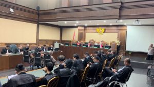 Sidang putusan tiga terdakwa kasus pemerasan di lingkungan Kementerian Pertanian (Kementan), di Pengadilan Tipikor Jakarta Pusat, Kamis, 11/7/2024 | Merinda Faradianti/Forum Keadilan