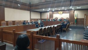 Majelis hakim Pengadilan Tipikor menjatuhkan vonis penjara 5 tahun kepada Emirsyah Satar, Jakarta, Rabu, 31/7/2024 | Syahrul Baihaqi/Forum Keadilan
