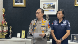 Kepala Bidang Hubungan Masyarakat (Kabid Humas) Polda Metro Jaya Komisaris Besar Polisi Ade Ary Syam Indradi di Polda Metro Jaya, Jakarta Selatan, Kamis, 25/7/2024 | Ari Kurniansyah/Forum Keadilan