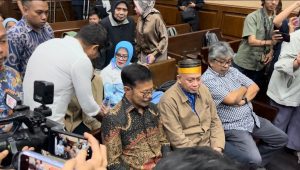 Mantan Menteri Pertanian Syahrul Yasin Limpo (Mentan SYL) di Pengadilan Negeri Tindak Pidana Korupsi (PN Tipikor) Jakarta Pusat, Kamis, 5/7/2024 | Merinda Faradianti/Forum Keadilan